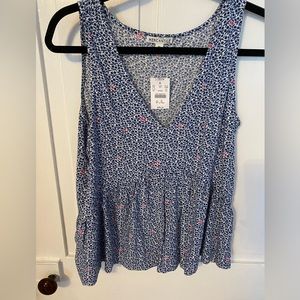 JCrew Mercantile Sleeveless Peplum Blouse